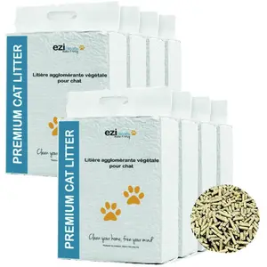 Lot de 8x litières végétales pour chat EZIclean Premium Cat Litter pas cher