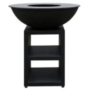 Planet Brasero Piatto Large Noir diam94 + Grille + Spatule + Housse pas cher