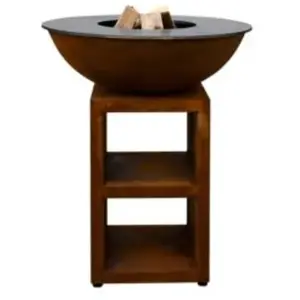 Comparateur de prix : Planet Brasero Piatto Medium Corten diam84 + Grille + Spatule + Housse