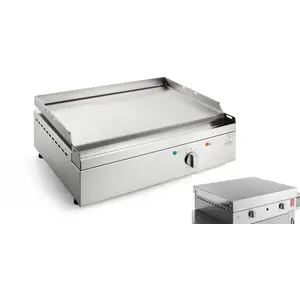 Planet - Plancha électrique en inox Chef 55 cm Avec couvercleVendu pardarty