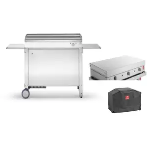 Planet Plancha électrique en inox chef 80 cm avec chariot fermé + couvercle +Vendu pardarty