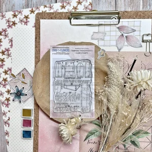 Chou & Flowers Tampon transparent Fond patron