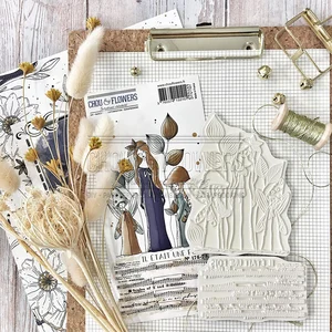 Chou & Flowers Tampons cling Il était une fois 2 pcsVendu parscrapmalin