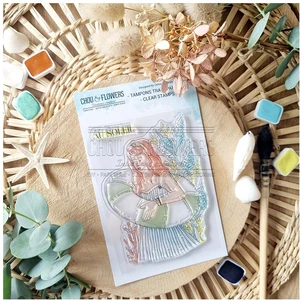 Planche de tampons Clear A7 « Fille au soleil »Vendu parscrapmalin