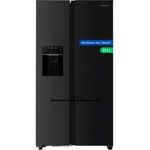 GEDTECH Réfrigérateur Américain GSBSA513DX Side by Side 513L - Distrib... pas cher