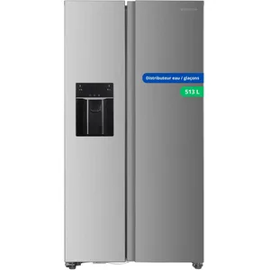 GEDTECH Réfrigérateur Américain GSBSA513IX Side by Side 513L - Distrib... pas cher