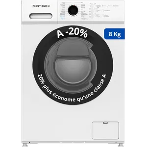 Lave-linge frontal FIRST ONE FLL81400WH - 8 Kg - 1400 tr/mn - 16 progr... pas cher