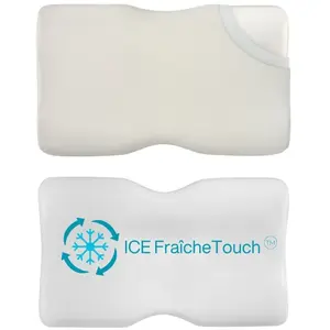 Comparateur de prix : Inphysio - Oreiller DE LUXE + taie rafraîchissante ICE FRAICHETOUCH