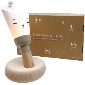Coffret lampe nomade 5 en 1 Pipouette fait dodo-Taupe cendré