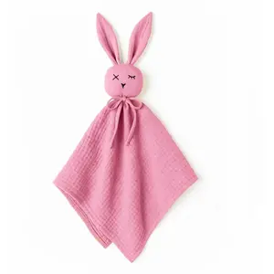 Papate Doudou Lange En Coton Bio Rose pas cher