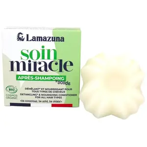 Comparateur de prix : Lamazuna Après-Shampoing Solide Soin Démêlant et Nourrissant Bio 74 ml