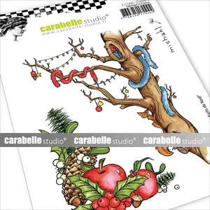 Carabelle Studio Tampons cling A6 Arbre et fruits de Noël 2 pcsVendu parscrapmalin