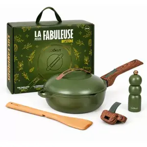 Cookut - Poêle  La Fabuleuse 24cm Fougere Noel Edition