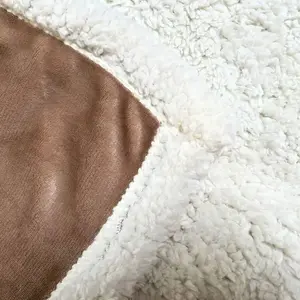 Plaid sherpa flanelle 480gsm 200x240 beige deco arts PLAID6 pas cher