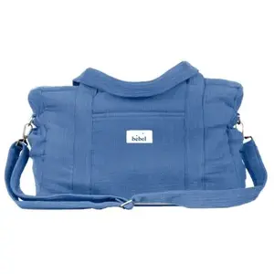 BEBEL Sac à langer 24-48h effet lin bleu capri pas cher