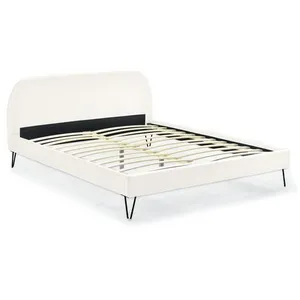 Comparateur de prix : Lit velours beige 140 x 190 cm PHOENIX, Concept Usine 140 x 190 cm