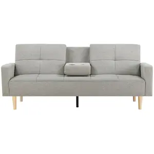 Comparateur de prix : Canapé convertible 3 places en tissi gris OSLO, Concept Usine TU