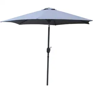 Comparateur de prix : Parasol droit rond diamètre 2,5 m gris COME, Concept Usine TU