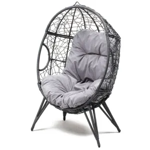 Comparateur de prix : Concept-usine - jane - Fauteuil oeuf sur pied en rotin gris