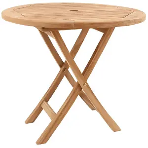 Table ronde pliable marron 80cm MEJIA, Concept Usine TU