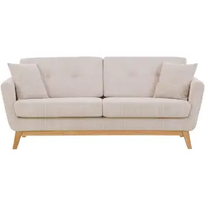 Comparateur de prix : Canapé scandinave 3 places velours côtelé beige HOGA, Concept Usine TU