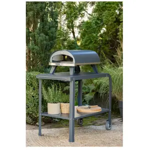ZiiPA Four à Pizza PIANA à gaz- Cuisson extérieur - Ardoise - 67 x 40 x 28 cm pas cher