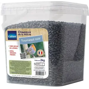 MULTITANKS Seau de graines de tournesol noir  2 kgs pour oiseau de la nature-Vendu paramazon