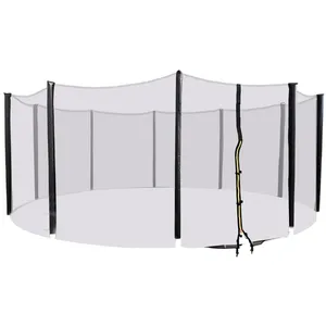 Filet De Sécurité Pour Trampoline 180 Cm – 6 Barres, Hauteur 150 Cm, Ouverture Zip, Maille Serrée, Garanti 2 Ans