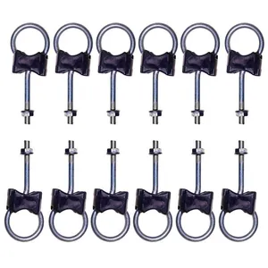 Lot 12x KIT Vis Boucle pour Trampoline Montant 25mm et Pied 38mm