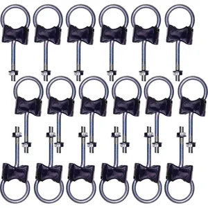 Lot 16x kit Vis Boucle Pour Trampoline Montant 25mm et Pied 38mm