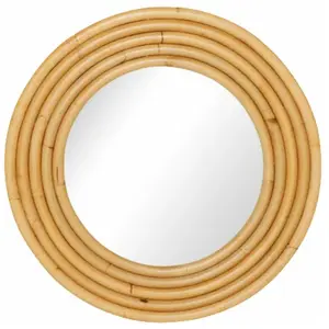 Miroir rond en canne de rotin naturelle Riviera - KOK pas cher
