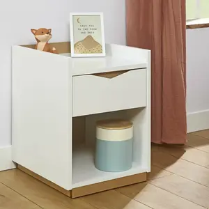 Akiten retail Chevet Enfant avec tiroir Nais Blanc pas cher