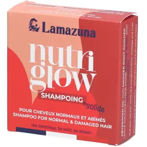 Lamazuna Nutri Glow Shampoing Solide Cheveux Normaux et Abîmés 70 g pas cher