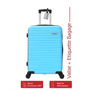 Valise Cabine 55cm - ADC - Rio Blue - ABS Rigide - 4 Roues 360° - 39L pas cher