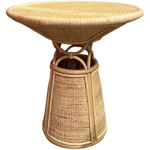 POPUS EDITIONS - Table d'appoint TOFFEE - Beige - Rotin