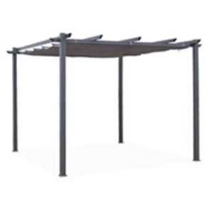 Comparateur de prix : SWEEEK Pergola aluminium - Isla 3x3m - Toile grise - Tonnelle idéale pour votre terrasse