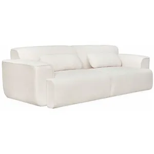 SWEEEK Canapé 3 places tissu bouclette 2 coussins déhoussables Wallas L 230 x P 98 x H 73cm pas cher