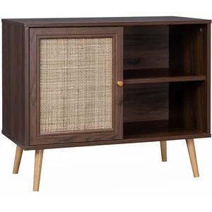 SWEEEK Meuble de rangement couleur bois foncé pas cher