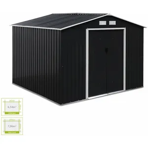 SWEEEK Abri de jardin métal 7,06m² avec kit d'ancrage Calaisis pas cher