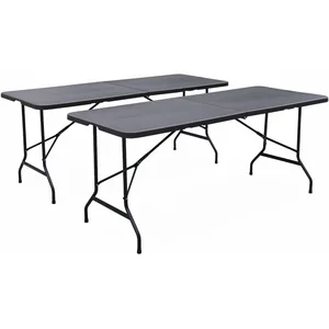 Comparateur de prix : SWEEEK Lot de 2 tables table de réception grises 180cm