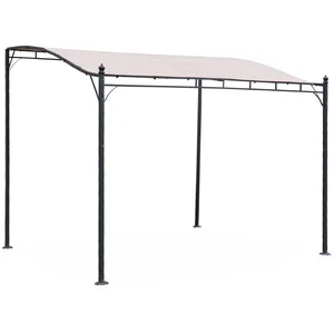 sweeek Pergola adossée 3x25m - Brestum - Toile beige - Pergola muraleVendu parcdiscount