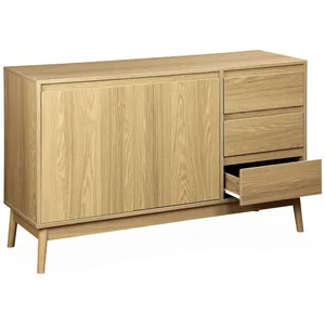 SWEEEK Buffet en décor bois 2 portes et 3 tiroirs L 120 x l 39 H 76cm - Dune pas cher