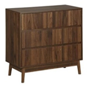 Comparateur de prix : SWEEEK Commode de rangement décor bois de noyer. 3 tiroirs
