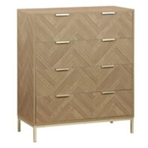 Comparateur de prix : SWEEEK Commode Budapest. quatre tiroirs. décor chevrons l 80 x l 40 x h 95cm