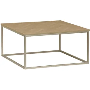 SWEEEK Table basse Budapest décor chevrons structure métal L 80 x l 80 x H 40cm pas cher