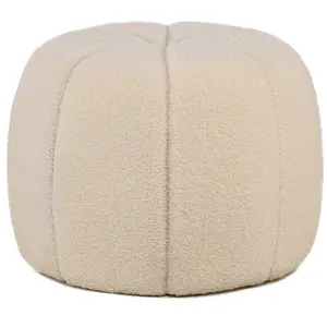 3S. x Home Nordlys - Pouf de Salon avec Rayures blanc