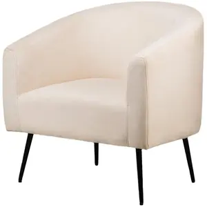 Nordlys Fauteuil de salon design scandinave pieds métal beige pas cher