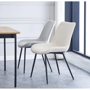3S. x Home Lot de 2 chaises scandinaves en tissu Gris pas cher
