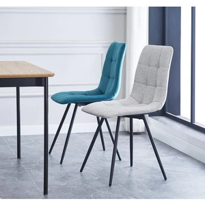 3S. x Home Lot de 2 chaises Scandinaves en Métal Gris pas cher