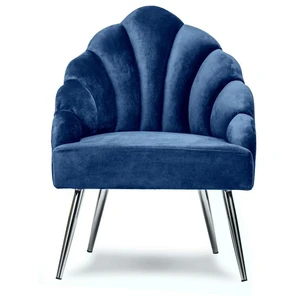 3S. x Home Fauteuil de salon en Métal Bleu Design pas cher